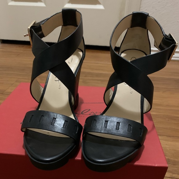 Charly Amar black leather wedge - Picture 3 of 5